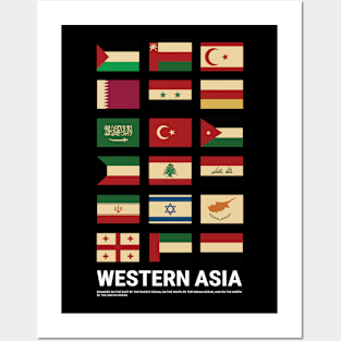 Asia Country Flags Set Posters and Art